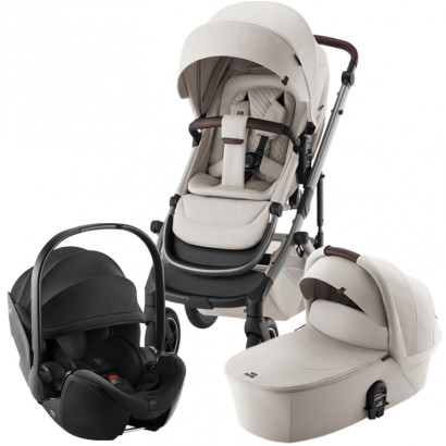 Коляска 3 в 1 Britax Roemer Smile 5Z Lux автокресло Baby-Safe Pro Soft Taupe/Space Black