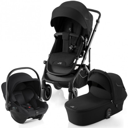 Коляска 3 в 1 Britax Roemer Smile 5Z автокресло Baby-Safe Core Space Black/Space Black