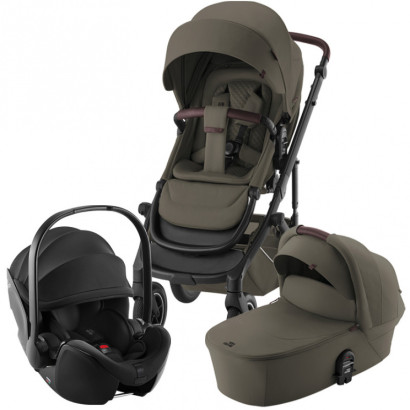 Коляска 3 в 1 Britax Roemer Smile 5Z Lux автокресло Baby-Safe Pro Urban Olive/Space Black