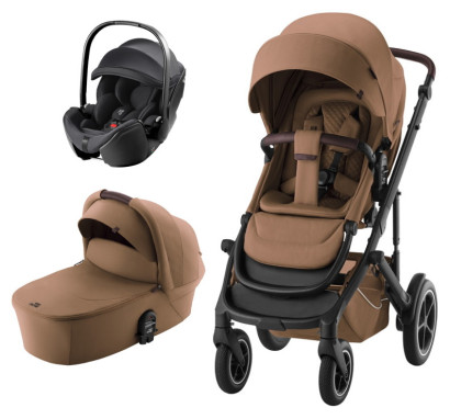 Коляска 3 в 1 Britax Roemer Smile 5Z Lux автокресло Baby-Safe Pro Warm Caramel/Deep Black