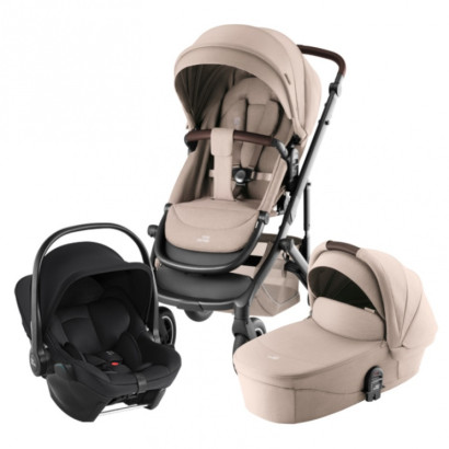 Коляска 3 в 1 Britax Roemer Smile 5Z Style автокресло Baby-Safe Core Teak/Space Black