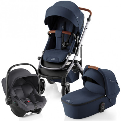 Коляска 3 в 1 Britax Roemer Smile 5Z автокресло Baby-Safe Core Night Blue/Midnight Grey