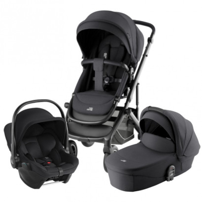 Коляска 3 в 1 Britax Roemer Smile 5Z Style автокресло Baby-Safe Core Carbon Black/Space Black